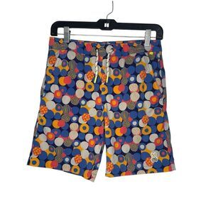 Psycho Bunny Boys XL 14-16 Swim Trunks Colorful Abstract Lined Drawstring